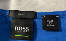 Load image into Gallery viewer, Hugo Boss Mens White Blue Spotted Short Sleeve Collared Slim Fit Polo Shirt Sz S