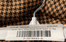 Load image into Gallery viewer, Janavi Womens Brown Black Houndstooth Rectangle Scarf With Tags & Bag