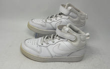 Load image into Gallery viewer, Nike Kids Court Borough Mid 2 White Leather Lace-Up Sneaker Shoes Size 1.5Y