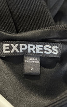 Load image into Gallery viewer, Express Womens Black Sleeveless Ribbed Back Zip Asymmetrical Sheath Dress Size 2