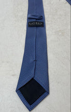Load image into Gallery viewer, Lauren Ralph Lauren Mens White Blue Printed Adjustable Long Formal Designer Tie