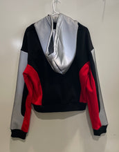 Load image into Gallery viewer, I.AM.GIA Womens Sabrina Black Red Silver Reflective Pullover Hoodie Size Medium