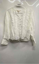 Load image into Gallery viewer, Banana Republic Womens White Pleated Long Sleeve Blouse Top Size XXS