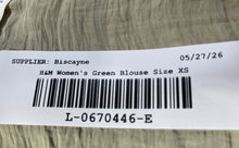 Load image into Gallery viewer, H&M Womens Green Mama Crinkled Weave Long Sleeve Short A-Line Dress Size XS