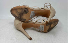 Load image into Gallery viewer, Schutz Womens Beige Leather Open Toe Stiletto Gladiator Heels Size 8B