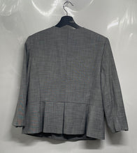 Load image into Gallery viewer, Ann Taylor Womens Gray 3/4 Sleeve Pockets Button Front Blazer Jacket Size 12