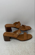 Load image into Gallery viewer, Italian Shoemakers Womens Brown Leather Open Toe Slide Sandals Size 9.5