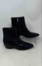 Load image into Gallery viewer, Marc Fisher Womens Jina Black Leather Side Zip Ankle Booties Size 6.5 M