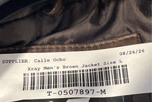 Load image into Gallery viewer, Xray Jeans Mens Brown Long Sleeve Pockets Regular Fit Full-Zip Jacket Size L