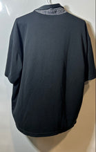 Load image into Gallery viewer, Bugatchi Uomo Mens Black Short Sleeve Collared Regular Fit Polo Shirt Size L