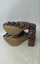 Load image into Gallery viewer, Grattia By Garces Womens Multicolor Slip-On Peep Toe Platform Heels Size 36