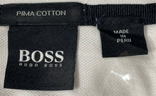 Load image into Gallery viewer, Hugo Boss Mens White Cotton Spread Collar Short Sleeve Polo Shirt Size Medium
