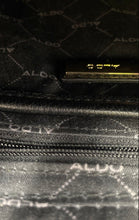 Load image into Gallery viewer, Aldo Womens Black Leather Inner Outer Pockets Top Handle Satchel Bag