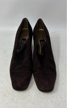 Load image into Gallery viewer, Stuart Weitzman Womens Brown Suede Square Toe Block Pump Heels Size 9.5B