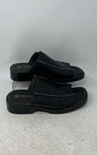 Load image into Gallery viewer, Hunter's Bay Womens Black Leather Slip-On Platform Slide Sandals Size 6.5