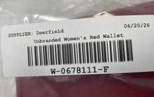 Load image into Gallery viewer, Unbranded Womens Red Genuine Leather Credit Card Slots Trifold Wallet
