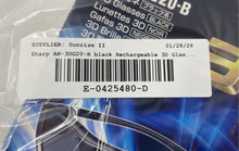 Load image into Gallery viewer, Sharp AN-3DG20-B Black Rechargeable 3D Glasses With Accessories Not Tested