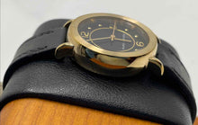 Load image into Gallery viewer, Authentic Marc Jacobs Women's Black & Gold-Tone Leather Strap Watch