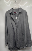 Load image into Gallery viewer, J. Ferrar Mens Gray Print Long Sleeve Collared Slim Fit Stretch Dress Shirt XL