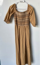 Load image into Gallery viewer, Old Navy Womens Brown Cotton Smoked Off The Shoulder Fit & Flare Dress Size XS