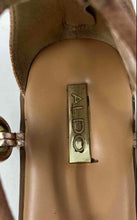 Load image into Gallery viewer, Aldo Womens Beige Leather Open Toe Ankle Strap Thong Sandals Size 7.5