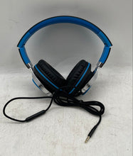 Load image into Gallery viewer, Ailihen C8 Black Blue 3.5mm Jack Foldable Wired On-Ear Headphones Not Tested