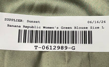 Load image into Gallery viewer, Banana Republic Womens Green Long Sleeve Classic Fit Button-Up Shirt Size Large