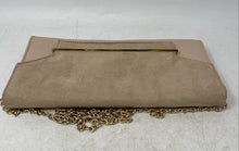 Load image into Gallery viewer, Aldo Womens Beige Faux Leather Inner Pockets Chain Strap Clutch Purse