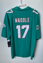 Load image into Gallery viewer, Nike Mens Aqua NFL Miami Dolphins Jaylen Waddle #17 Football Jersey Sz L W/Tags