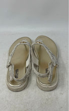 Load image into Gallery viewer, Michael Kors Girls Gold Tone Signature Print Flat Thong Sandals Size 3