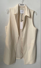 Load image into Gallery viewer, Maison D'Amelie Womens Beige Open Front Vest Size Medium With Tag