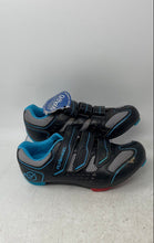 Load image into Gallery viewer, Flywheel Womens Fly Fierce Black Gray Blue Professional Cycling Shoes 37 W/Tag