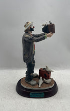Load image into Gallery viewer, Vintage Flambro Emmett Kelly Jr Watch The Birdie Limited Edition Clown Figurine