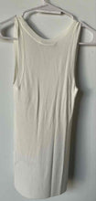 Load image into Gallery viewer, Zara Womens White Ribbed Sleeveless Scoop Neck Regular Fit Tank Top Size S w/Tag