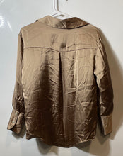 Load image into Gallery viewer, Zara Womens Beige Long Sleeve Spread Collar Button-Up Shirt Size XS