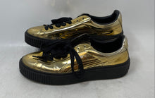 Load image into Gallery viewer, Puma Womens Basket Platform 362339-04 Gold Low Top Lace-Up Sneaker Shoes Size 10