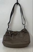 Load image into Gallery viewer, Giani Bernini Womens Gray Pebble Leather Adjustable Strap Crossbody Hobo Bag