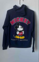 Load image into Gallery viewer, Disney Park By Hanes Womens Navy Blue Mickey Mouse Full-Zip Jacket Size S