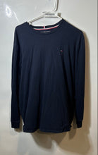 Load image into Gallery viewer, Tommy Hilfiger Mens Blue Long Sleeve Round Neck Pullover T-Shirt Size L