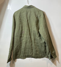 Load image into Gallery viewer, Lacoste Mens Green Long Sleeve Collared Regular Fit Button-Up Shirt Size Medium