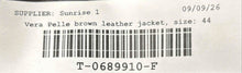 Load image into Gallery viewer, Vera Pelle Mens Brown Leather Long Sleeve Hooded Full Zip 2-In-1 Jacket Size 44