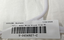 Load image into Gallery viewer, Tahari Womens White Linen Sleeveless Collared Blouse Top Size XL