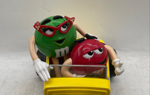 Load image into Gallery viewer, M&M's Red And Green Yellow Collectible M&M Hot-Rod Car Candy Dispenser