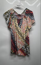 Load image into Gallery viewer, Style & Co. Womens Multicolor Paisley Short Sleeve Pullover Blouse Top Size XL