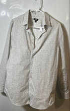 Load image into Gallery viewer, Express Mens 1MX Gray Floral Slim Fit Spread Collar Long Sleeve Dress Shirt Sz M