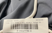 Load image into Gallery viewer, Under Armour Womens Gray Heatgear Hooded Athletic Track Jacket Size M With Tag