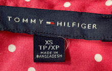 Load image into Gallery viewer, Tommy Hilfiger Womens Pink White Polka Dot Cotton Tunic Blouse Top Size XS