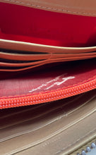 Load image into Gallery viewer, Michael Rome Womens Beige Leather Crocodile Embossed Mini Wristlet Wallet