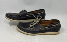 Load image into Gallery viewer, Coach Mens Carlson Black Leather Round Toe Low Top Lace-Up Boat Shoes Size 7D