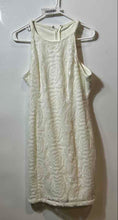 Load image into Gallery viewer, Calvin Klein Womens White Sequin Round Neck Sleeveless Sheath Dress Size 10